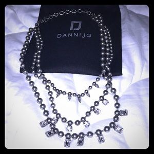 Dannijo Three Strand Crystal Necklace